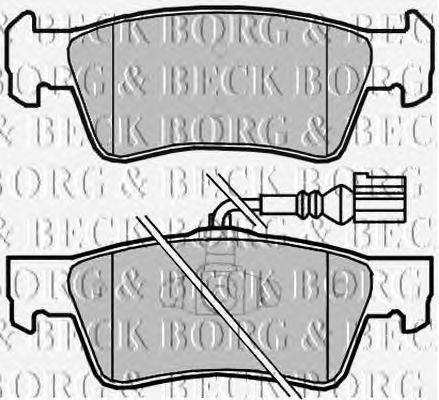 Комплект тормозных колодок, дисковый тормоз BORG & BECK BBP2011