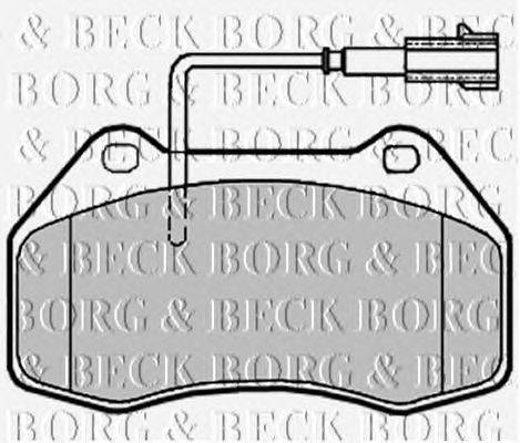 Комплект тормозных колодок, дисковый тормоз BORG & BECK BBP2019