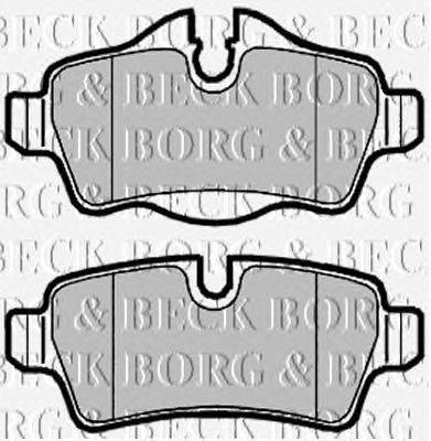 Комплект тормозных колодок, дисковый тормоз BORG & BECK BBP2025