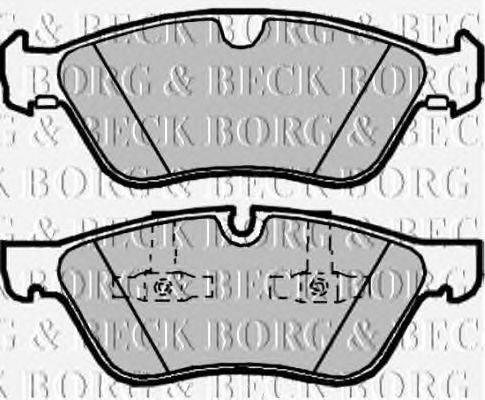 Комплект тормозных колодок, дисковый тормоз BORG & BECK BBP2033