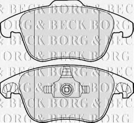 Комплект тормозных колодок, дисковый тормоз BORG & BECK BBP2046