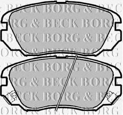 Комплект тормозных колодок, дисковый тормоз BORG & BECK BBP2048