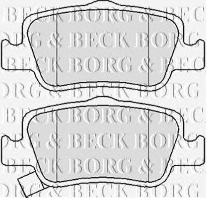 Комплект тормозных колодок, дисковый тормоз BORG & BECK BBP2056
