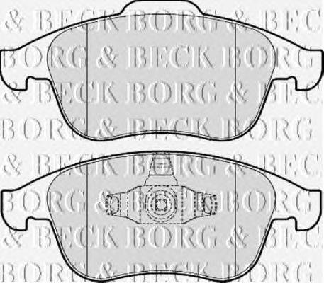 Комплект тормозных колодок, дисковый тормоз BORG & BECK BBP2057