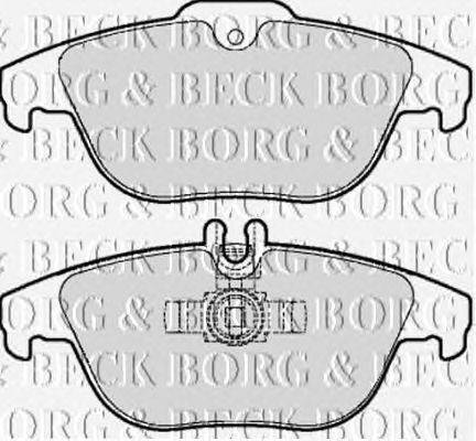 Комплект тормозных колодок, дисковый тормоз BORG & BECK BBP2062