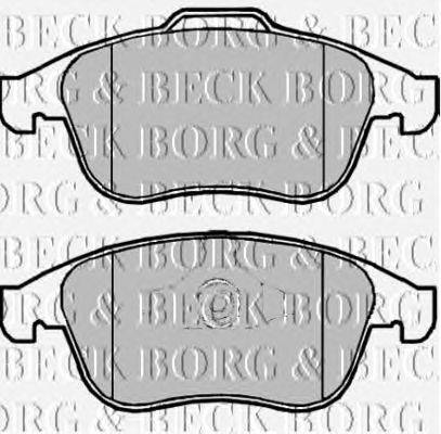 Комплект тормозных колодок, дисковый тормоз BORG & BECK BBP2064
