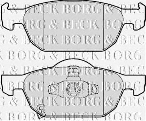 Комплект тормозных колодок, дисковый тормоз BORG & BECK BBP2076