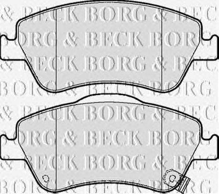 Комплект тормозных колодок, дисковый тормоз BORG & BECK BBP2083