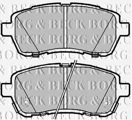 Комплект тормозных колодок, дисковый тормоз BORG & BECK BBP2085