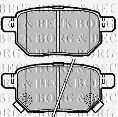 Комплект тормозных колодок, дисковый тормоз BORG & BECK BBP2086