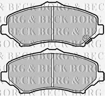 Комплект тормозных колодок, дисковый тормоз BORG & BECK BBP2089