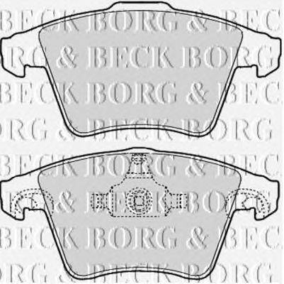 Комплект тормозных колодок, дисковый тормоз BORG & BECK BBP2107