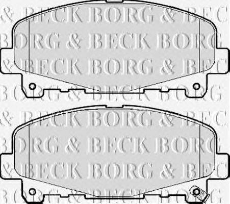 Комплект тормозных колодок, дисковый тормоз BORG & BECK BBP2112