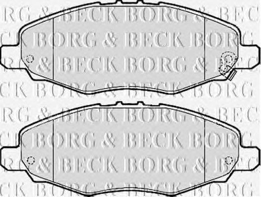 Комплект тормозных колодок, дисковый тормоз BORG & BECK BBP2113