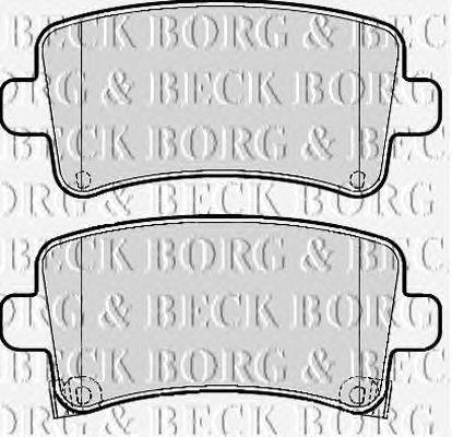 Комплект тормозных колодок, дисковый тормоз BORG & BECK BBP2120