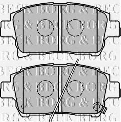 Комплект тормозных колодок, дисковый тормоз BORG & BECK BBP2164