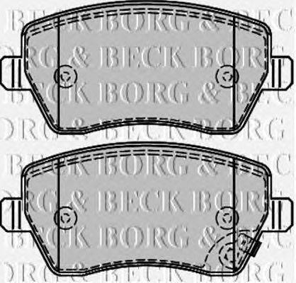 Комплект тормозных колодок, дисковый тормоз BORG & BECK BBP2166