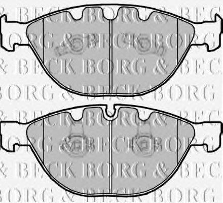 Комплект тормозных колодок, дисковый тормоз BORG & BECK BBP2178