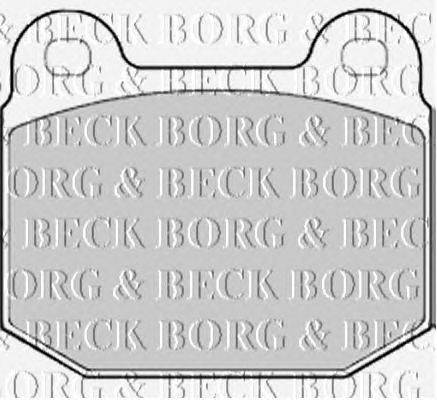 Комплект тормозных колодок, дисковый тормоз BORG & BECK BBP2194