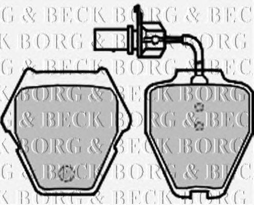 Комплект тормозных колодок, дисковый тормоз BORG & BECK BBP2198