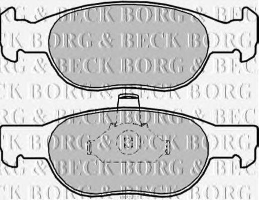 Комплект тормозных колодок, дисковый тормоз BORG & BECK BBP2237