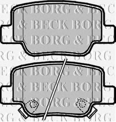 Комплект тормозных колодок, дисковый тормоз BORG & BECK BBP2241