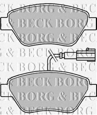 Комплект тормозных колодок, дисковый тормоз BORG & BECK BBP2243