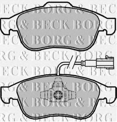 Комплект тормозных колодок, дисковый тормоз BORG & BECK BBP2246