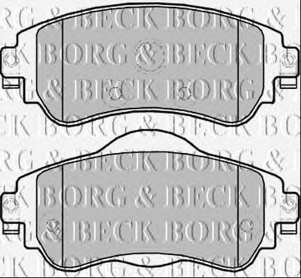 Комплект тормозных колодок, дисковый тормоз BORG & BECK BBP2302