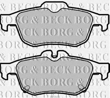 Комплект тормозных колодок, дисковый тормоз BORG & BECK BBP2303