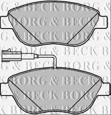 Комплект тормозных колодок, дисковый тормоз BORG & BECK BBP2317