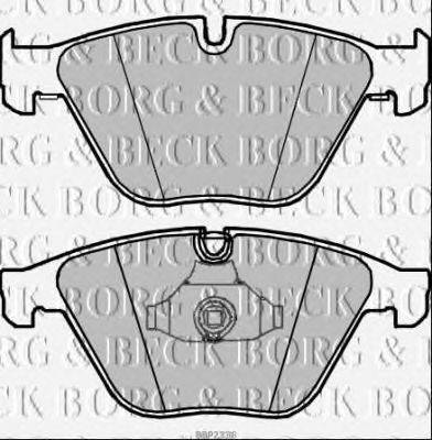 Комплект тормозных колодок, дисковый тормоз BORG & BECK BBP2338