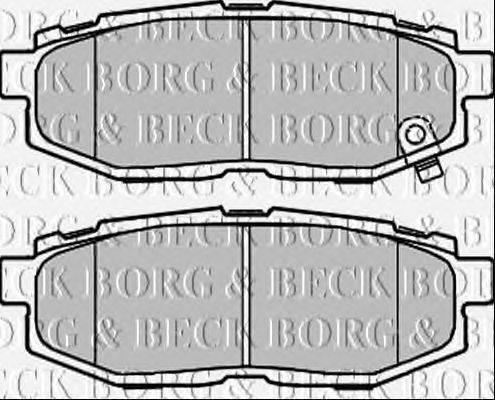 Комплект тормозных колодок, дисковый тормоз BORG & BECK BBP2372