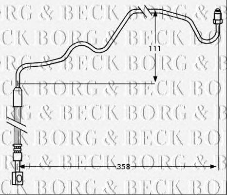 Тормозной шланг BORG & BECK BBH7533
