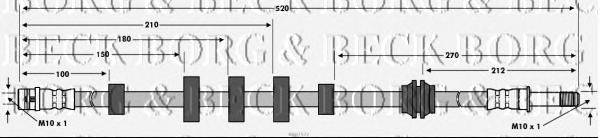 Тормозной шланг BORG & BECK BBH7572