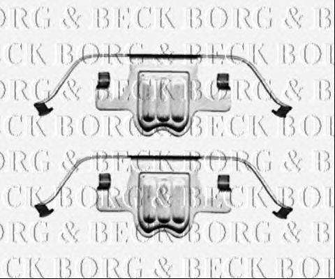 Комплектующие, колодки дискового тормоза BORG & BECK BBK1381