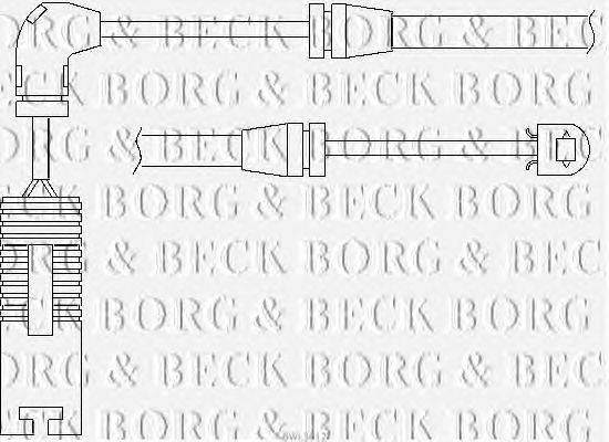 Сигнализатор, износ тормозных колодок BORG & BECK BWL3012