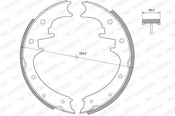 Комплект тормозных колодок WEEN 1522118