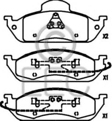 Комплект тормозных колодок, дисковый тормоз EEC BRP1102