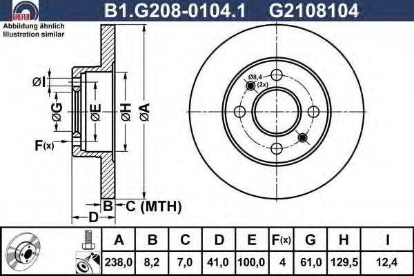 Тормозной диск GALFER B1G20801041