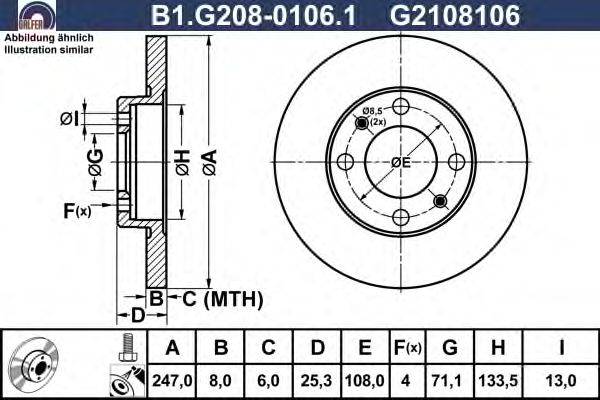 Тормозной диск GALFER B1G20801061