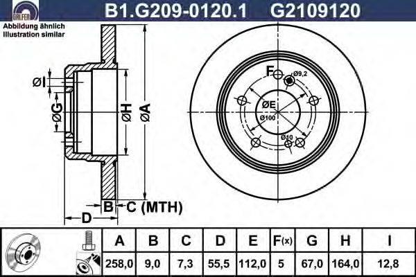Тормозной диск GALFER B1G20901201