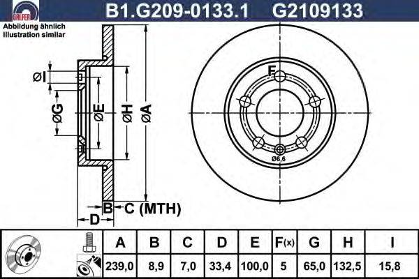 Тормозной диск GALFER B1G20901331