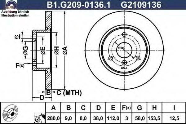 Тормозной диск GALFER B1.G209-0136.1