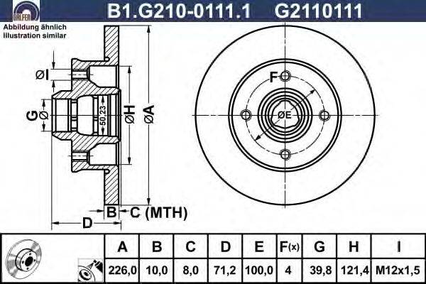 Тормозной диск GALFER B1G21001111