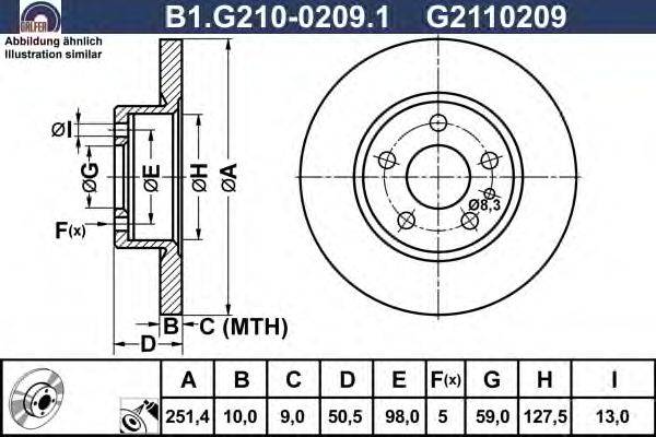 Тормозной диск GALFER B1G21002091