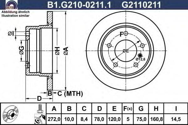 Тормозной диск GALFER B1.G210-0211.1