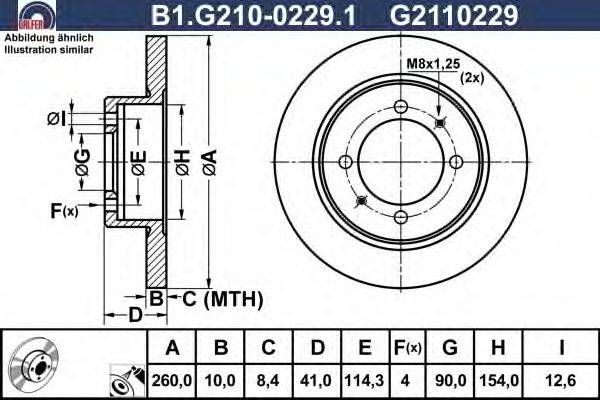 Тормозной диск GALFER B1G21002291