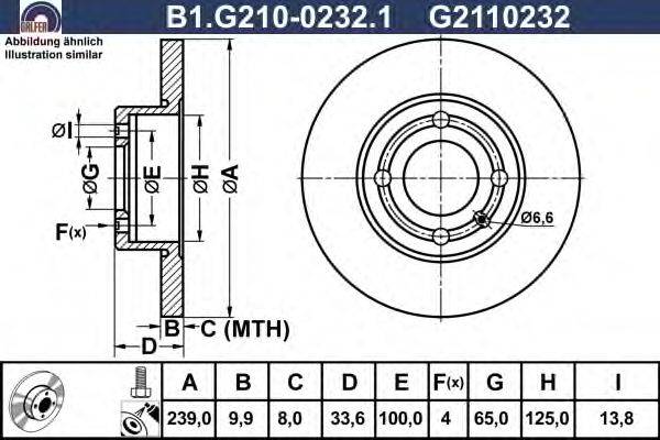 Тормозной диск GALFER B1G21002321