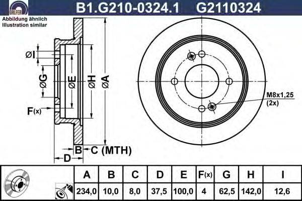 Тормозной диск GALFER B1.G210-0324.1
